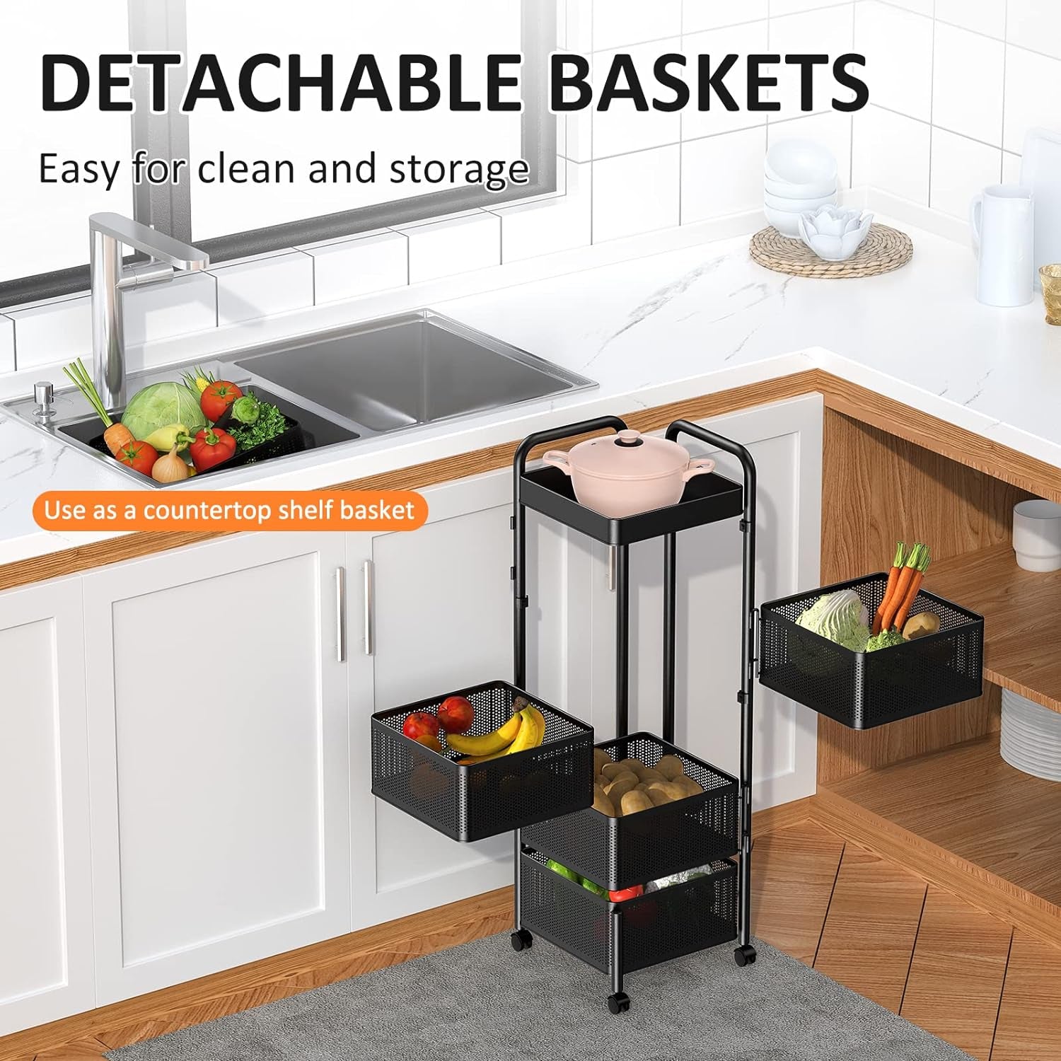 Metal High Qaulity Kitchen Trolley Kitchen Organizer Items and Kitchen Accessories Items for Kitchen Rack Square Design for Fruits & Vegetable Onion Storage Kitchen Trolley with Wheels (4 Layer / 3 Layer) Metal High Qaulity Kitchen Trolley Kitchen Organizer Items and Kitchen Accessories Items for Kitchen Rack Square Design for Fruits & Vegetable Onion Storage Kitchen Trolley with Wheels (4 Layer / 3 Layer)